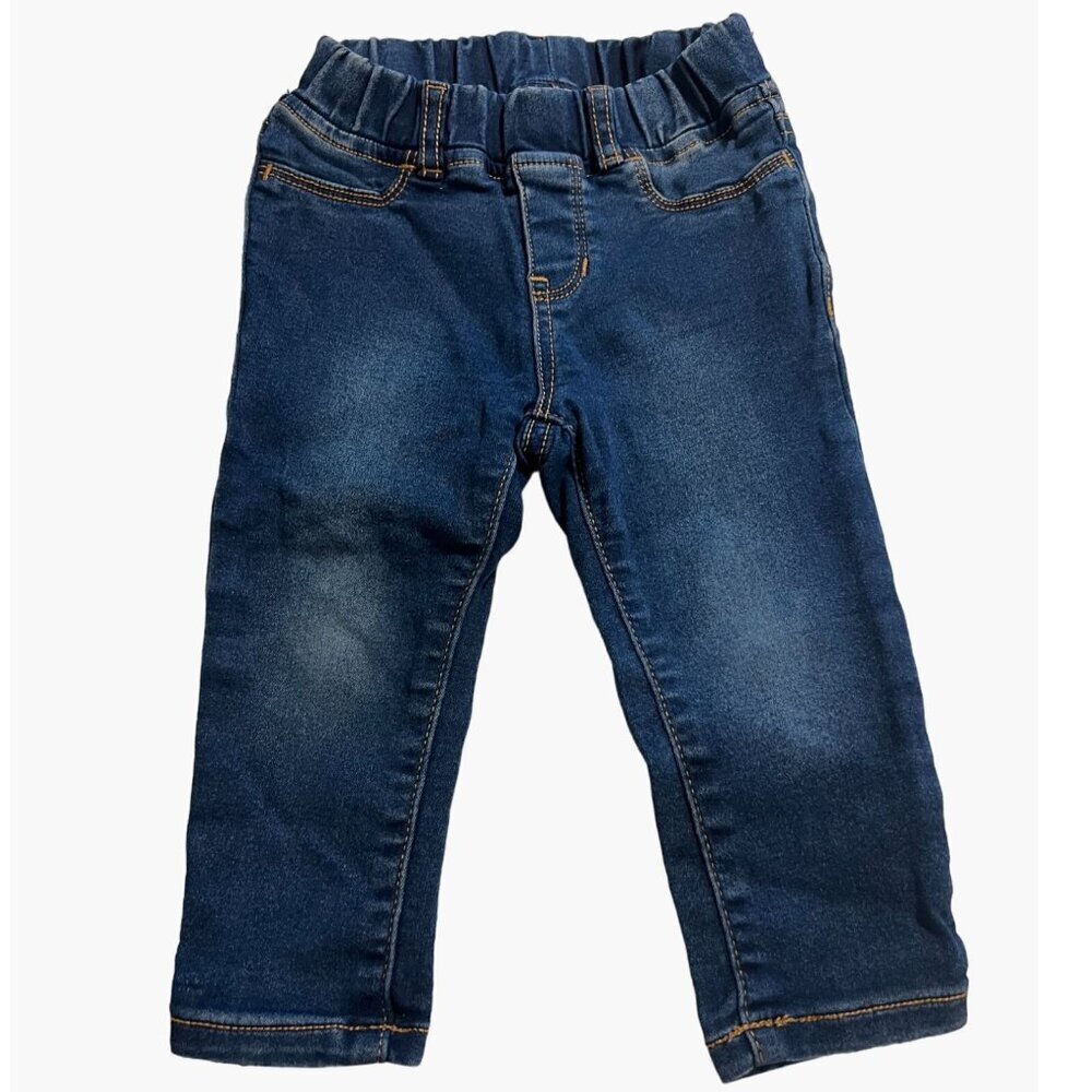 GAP Denim Jean Jeggings Infant Size 18-24 months Dark Wash Excellent very gently